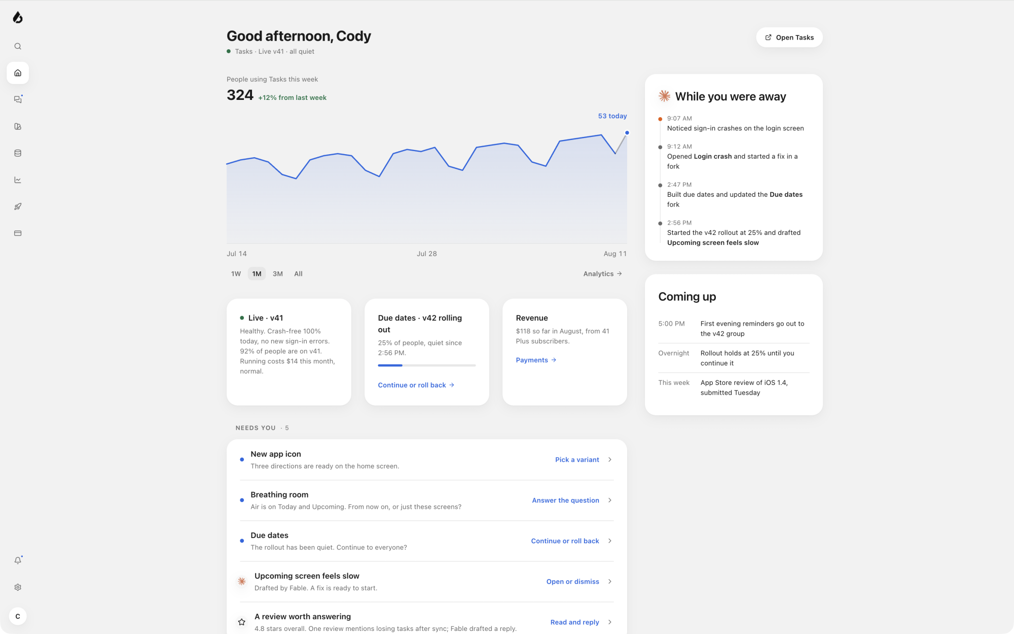 Product Management Platform product interface
